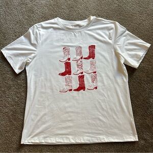 Red Cowboy Boot T-Shirt